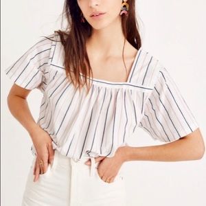 🎨💎 MADEWELL Fresh Striped Square-Neck Top